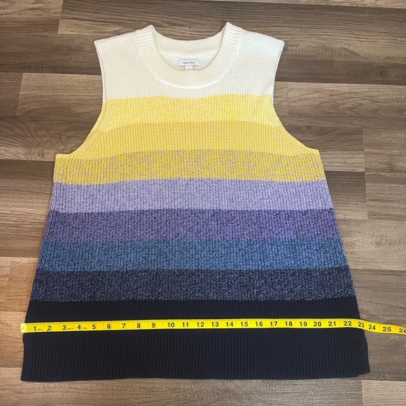Nine West Color Block Ombré Style Sleeveless Sweater SZ XL - Picture 3 of 11